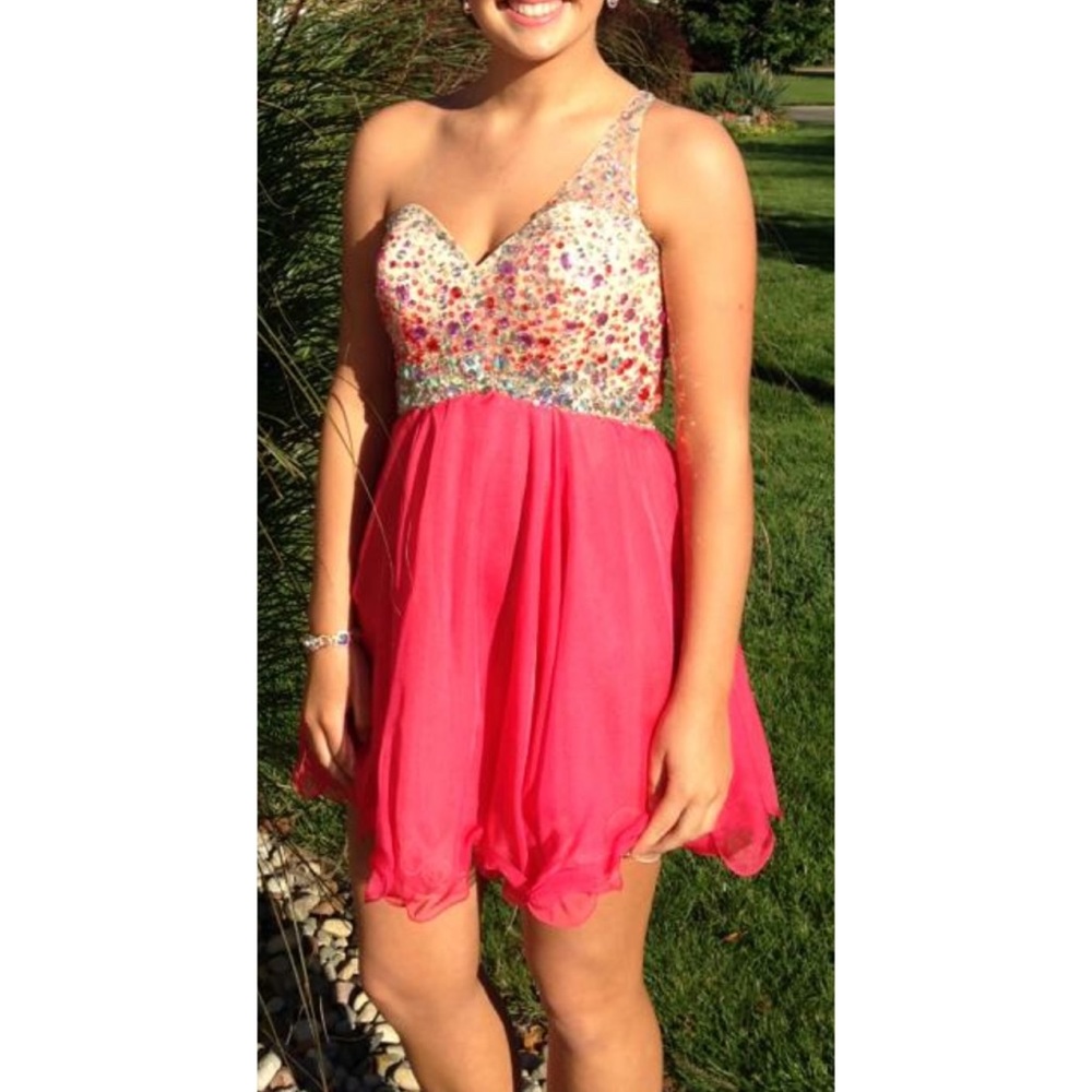 Designer: Blush... Short Formal Coral/Pink Dress